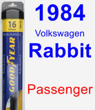 Passenger Wiper Blade for 1984 Volkswagen Rabbit - Assurance