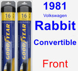 Front Wiper Blade Pack for 1981 Volkswagen Rabbit Convertible - Assurance