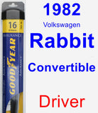 Driver Wiper Blade for 1982 Volkswagen Rabbit Convertible - Assurance