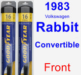 Front Wiper Blade Pack for 1983 Volkswagen Rabbit Convertible - Assurance