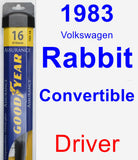 Driver Wiper Blade for 1983 Volkswagen Rabbit Convertible - Assurance