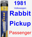 Passenger Wiper Blade for 1981 Volkswagen Rabbit Pickup - Assurance