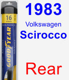 Rear Wiper Blade for 1983 Volkswagen Scirocco - Assurance