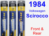 Front & Rear Wiper Blade Pack for 1984 Volkswagen Scirocco - Assurance