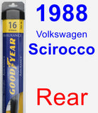 Rear Wiper Blade for 1988 Volkswagen Scirocco - Assurance