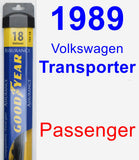 Passenger Wiper Blade for 1989 Volkswagen Transporter - Assurance