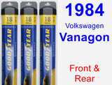 Front & Rear Wiper Blade Pack for 1984 Volkswagen Vanagon - Assurance