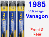 Front & Rear Wiper Blade Pack for 1985 Volkswagen Vanagon - Assurance