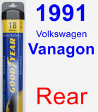 Rear Wiper Blade for 1991 Volkswagen Vanagon - Assurance