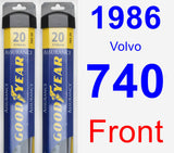 Front Wiper Blade Pack for 1986 Volvo 740 - Assurance