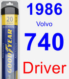 Driver Wiper Blade for 1986 Volvo 740 - Assurance