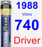 Driver Wiper Blade for 1988 Volvo 740 - Assurance