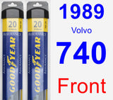 Front Wiper Blade Pack for 1989 Volvo 740 - Assurance