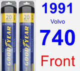 Front Wiper Blade Pack for 1991 Volvo 740 - Assurance