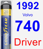 Driver Wiper Blade for 1992 Volvo 740 - Assurance