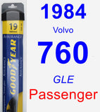 Passenger Wiper Blade for 1984 Volvo 760 - Assurance