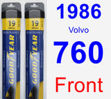 Front Wiper Blade Pack for 1986 Volvo 760 - Assurance