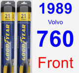 Front Wiper Blade Pack for 1989 Volvo 760 - Assurance