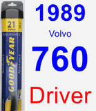 Driver Wiper Blade for 1989 Volvo 760 - Assurance