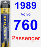 Passenger Wiper Blade for 1989 Volvo 760 - Assurance