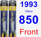 Front Wiper Blade Pack for 1993 Volvo 850 - Assurance