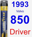 Driver Wiper Blade for 1993 Volvo 850 - Assurance