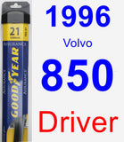 Driver Wiper Blade for 1996 Volvo 850 - Assurance