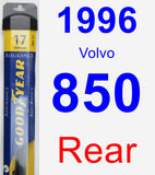 Rear Wiper Blade for 1996 Volvo 850 - Assurance
