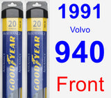 Front Wiper Blade Pack for 1991 Volvo 940 - Assurance