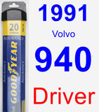 Driver Wiper Blade for 1991 Volvo 940 - Assurance