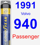 Passenger Wiper Blade for 1991 Volvo 940 - Assurance