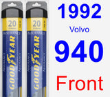 Front Wiper Blade Pack for 1992 Volvo 940 - Assurance