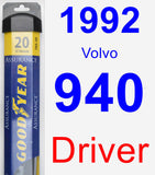Driver Wiper Blade for 1992 Volvo 940 - Assurance