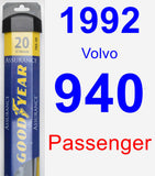 Passenger Wiper Blade for 1992 Volvo 940 - Assurance
