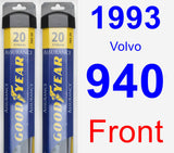 Front Wiper Blade Pack for 1993 Volvo 940 - Assurance
