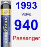 Passenger Wiper Blade for 1993 Volvo 940 - Assurance