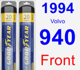 Front Wiper Blade Pack for 1994 Volvo 940 - Assurance