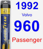 Passenger Wiper Blade for 1992 Volvo 960 - Assurance