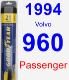 Passenger Wiper Blade for 1994 Volvo 960 - Assurance