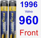Front Wiper Blade Pack for 1996 Volvo 960 - Assurance