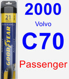 Passenger Wiper Blade for 2000 Volvo C70 - Assurance