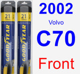 Front Wiper Blade Pack for 2002 Volvo C70 - Assurance