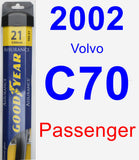 Passenger Wiper Blade for 2002 Volvo C70 - Assurance