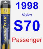 Passenger Wiper Blade for 1998 Volvo S70 - Assurance