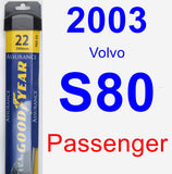 Passenger Wiper Blade for 2003 Volvo S80 - Assurance