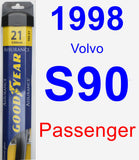 Passenger Wiper Blade for 1998 Volvo S90 - Assurance