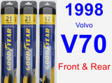 Front & Rear Wiper Blade Pack for 1998 Volvo V70 - Assurance