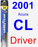 Driver Wiper Blade for 2001 Acura CL - Hybrid