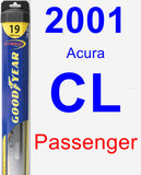 Passenger Wiper Blade for 2001 Acura CL - Hybrid