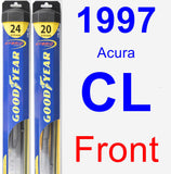 Front Wiper Blade Pack for 1997 Acura CL - Hybrid